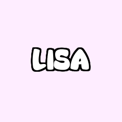 Coloriage pr&eacute;nom LISA