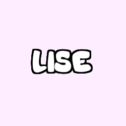 Coloriage prénom LISE