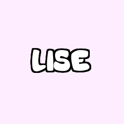 Coloriage pr&eacute;nom LISE