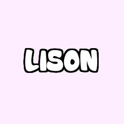 Coloriage pr&eacute;nom LISON
