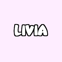 Coloriage prénom LIVIA