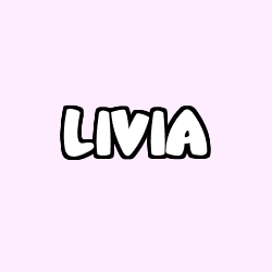 Coloriage pr&eacute;nom LIVIA