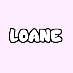 Coloriage prénom LOANE