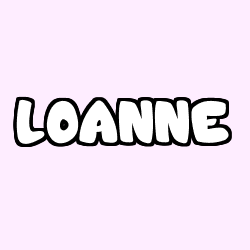 Coloriage prénom LOANNE