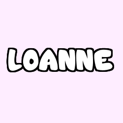 Coloriage pr&eacute;nom LOANNE