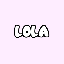 Coloriage pr&eacute;nom LOLA