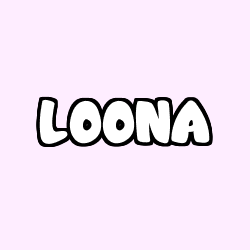 Coloriage prénom LOONA