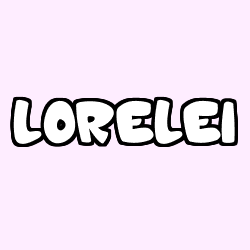 Coloriage pr&eacute;nom LORELEI
