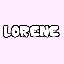 Coloriage pr&eacute;nom LORENE
