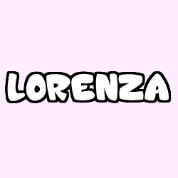 Coloriage pr&eacute;nom LORENZA