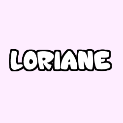 Coloriage prénom LORIANE