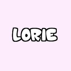 Coloriage pr&eacute;nom LORIE