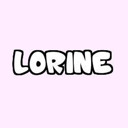 Coloriage prénom LORINE