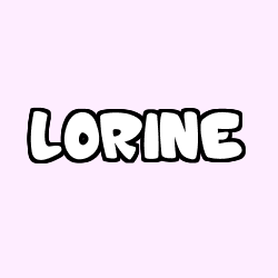 Coloriage pr&eacute;nom LORINE