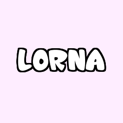 Coloriage pr&eacute;nom LORNA