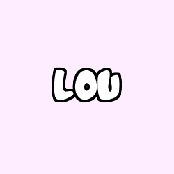 Coloriage pr&eacute;nom LOU