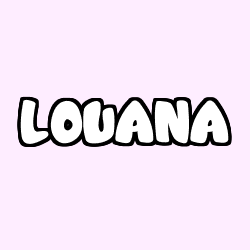 Coloriage pr&eacute;nom LOUANA