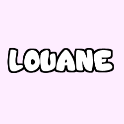 Coloriage pr&eacute;nom LOUANE