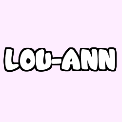 Coloriage prénom LOU-ANN