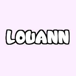 Coloriage pr&eacute;nom LOUANN