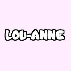 Coloriage prénom LOU-ANNE