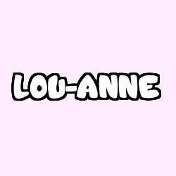Coloriage pr&eacute;nom LOU-ANNE