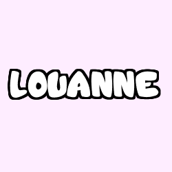 Coloriage pr&eacute;nom LOUANNE