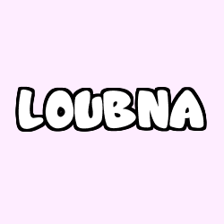 Coloriage pr&eacute;nom LOUBNA