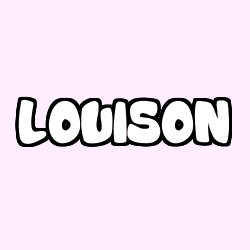 Coloriage pr&eacute;nom LOUISON