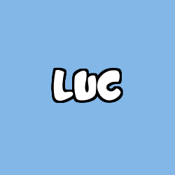 Coloriage prénom LUC