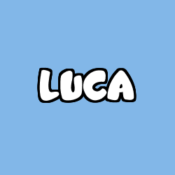 Coloriage prénom LUCA