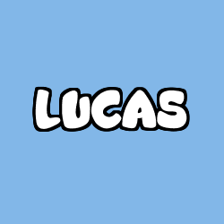 Coloriage prénom LUCAS
