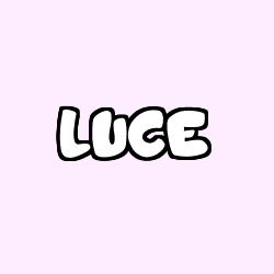 Coloriage pr&eacute;nom LUCE
