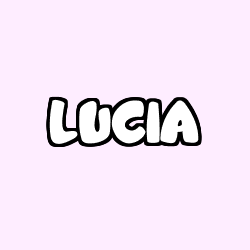 Coloriage prénom LUCIA
