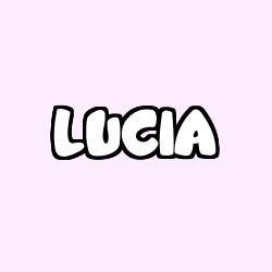 Coloriage pr&eacute;nom LUCIA