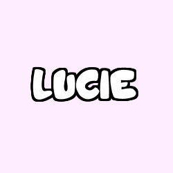 Coloriage prénom LUCIE