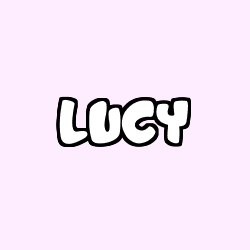 Coloriage prénom LUCY
