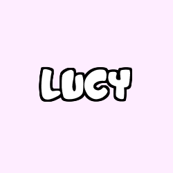 Coloriage pr&eacute;nom LUCY