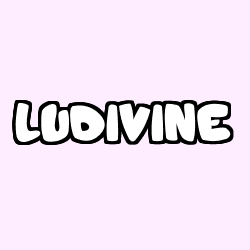 Coloriage pr&eacute;nom LUDIVINE