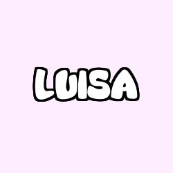 Coloriage pr&eacute;nom LUISA