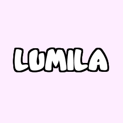 Coloriage pr&eacute;nom LUMILA