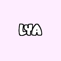 Coloriage pr&eacute;nom LYA