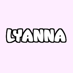 Coloriage prénom LYANNA