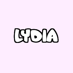 Coloriage prénom LYDIA