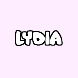 Coloriage pr&eacute;nom LYDIA