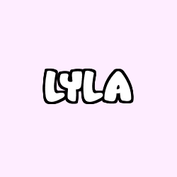 Coloriage pr&eacute;nom LYLA