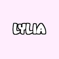 Coloriage prénom LYLIA