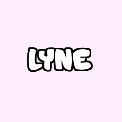 Coloriage prénom LYNE