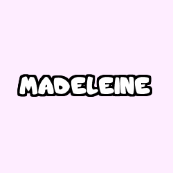 Coloriage prénom MADELEINE