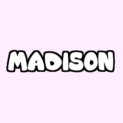 Coloriage prénom MADISON
